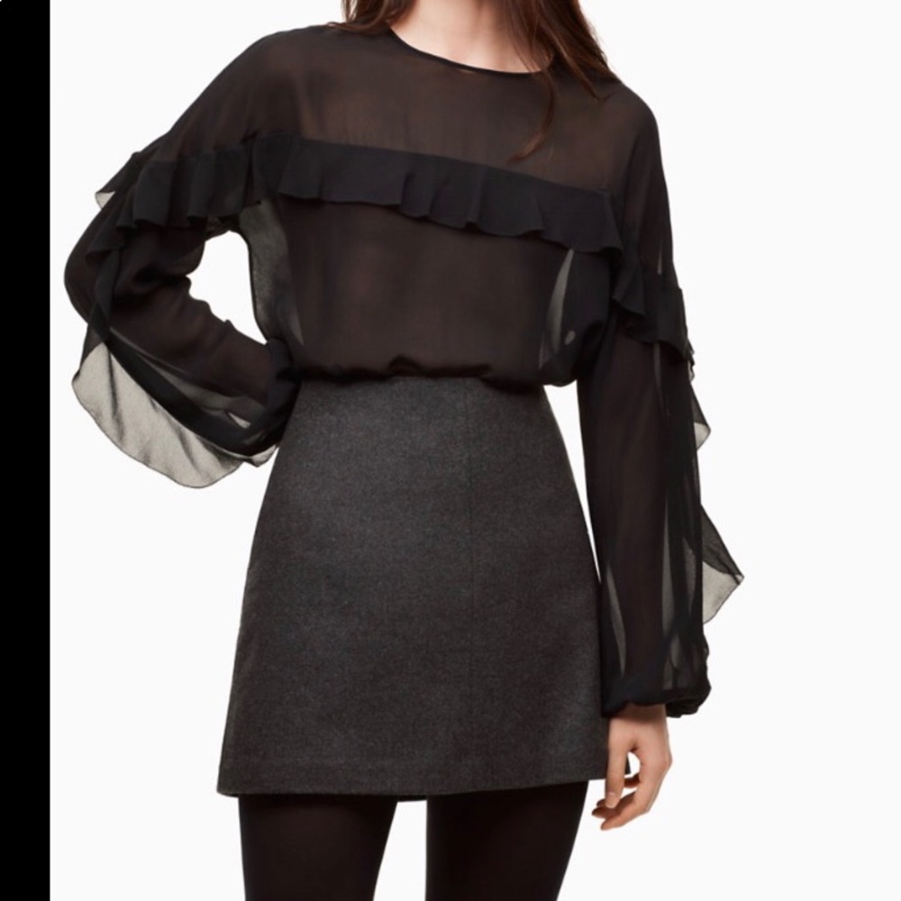 Wilfred Wool Essonne Skirt in Grey from Aritzia